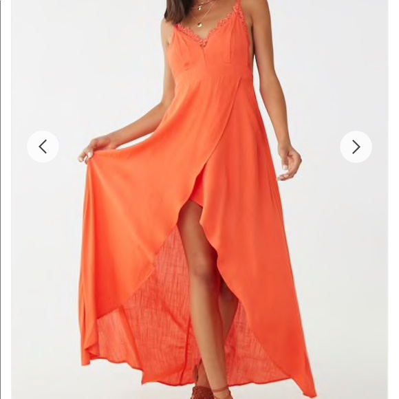 Forever 21 lace trim high low maxi cami dress NWT - Picture 4 of 5